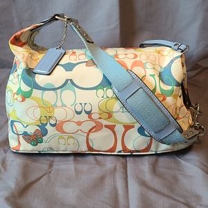 Coach Optic Signature Logo Butterfly Shoulder Bag